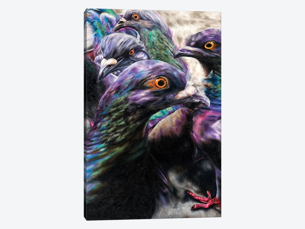 Wild Pigeons by Natalie Toplass 1-piece Art Print