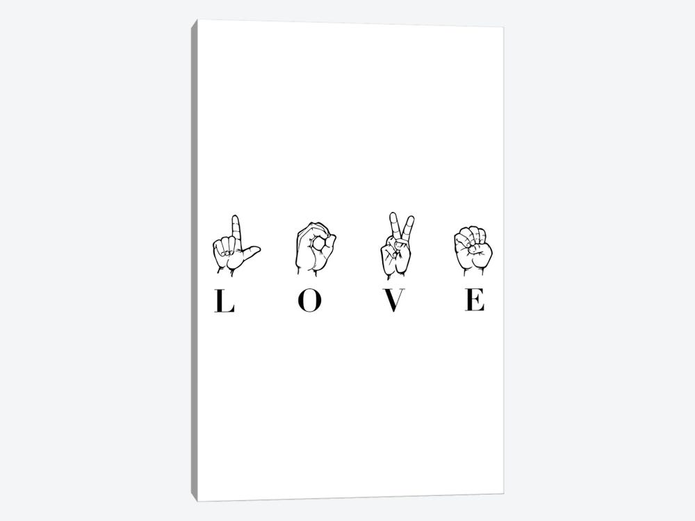 Love Sign Language by Typologie Paper Co 1-piece Canvas Wall Art