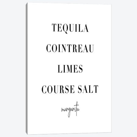 Margarita Cocktail Recipe Canvas Print #TPP106} by Typologie Paper Co Canvas Art Print