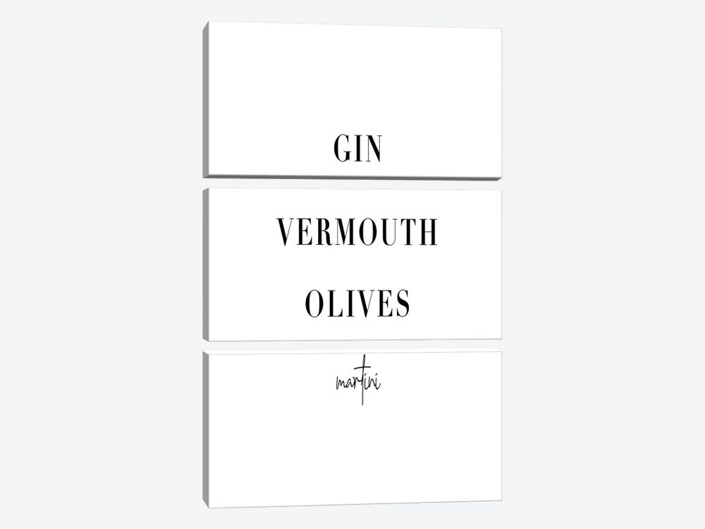 Martini Cocktail Recipe by Typologie Paper Co 3-piece Art Print