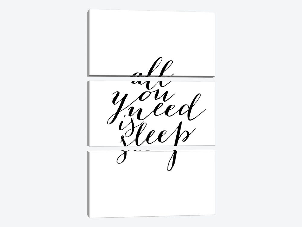 All You Need Is Sleep by Typologie Paper Co 3-piece Canvas Wall Art
