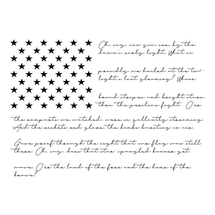 American Flag With The Star Spangled Banner