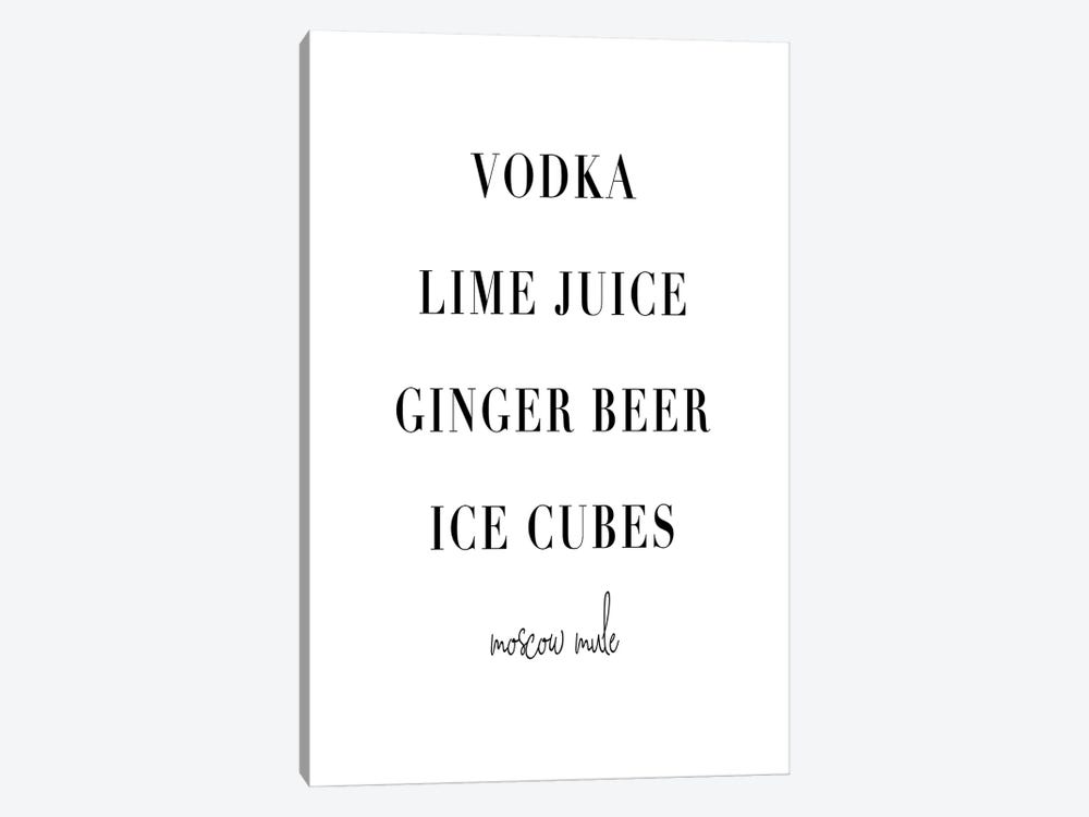 Moscow Mule Cocktail Recipe by Typologie Paper Co 1-piece Canvas Wall Art