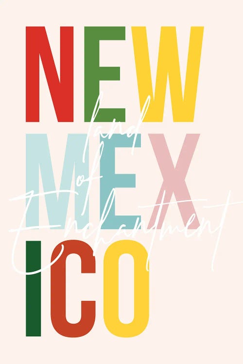 New Mexico "Land Of Enchantment" Color State
