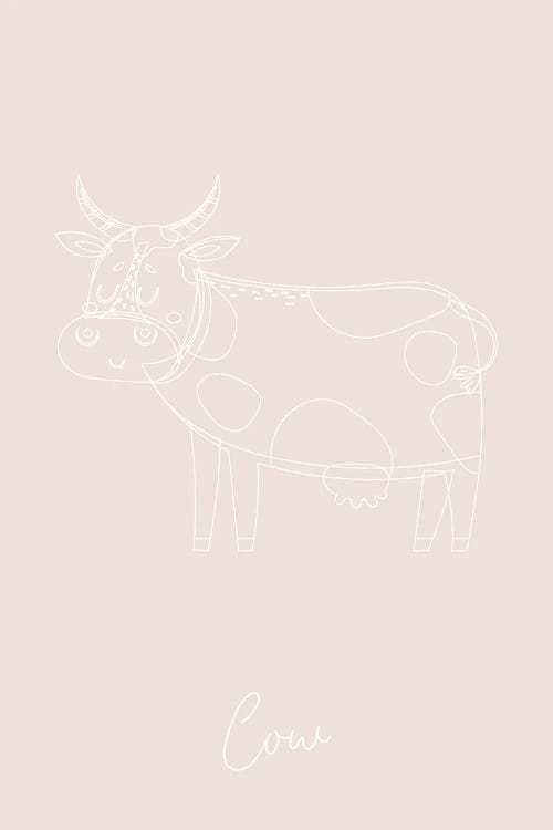 Nursery Cow Line Art