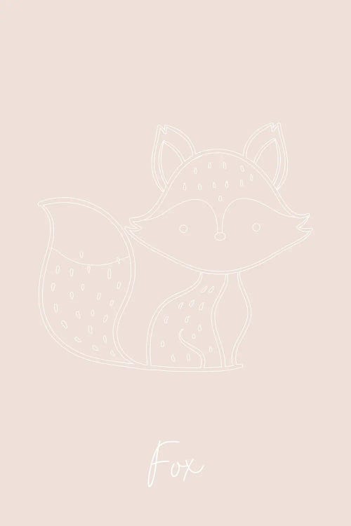 Nursery Fox Line Art