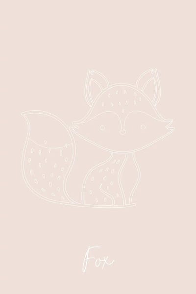 Nursery Fox Line Art