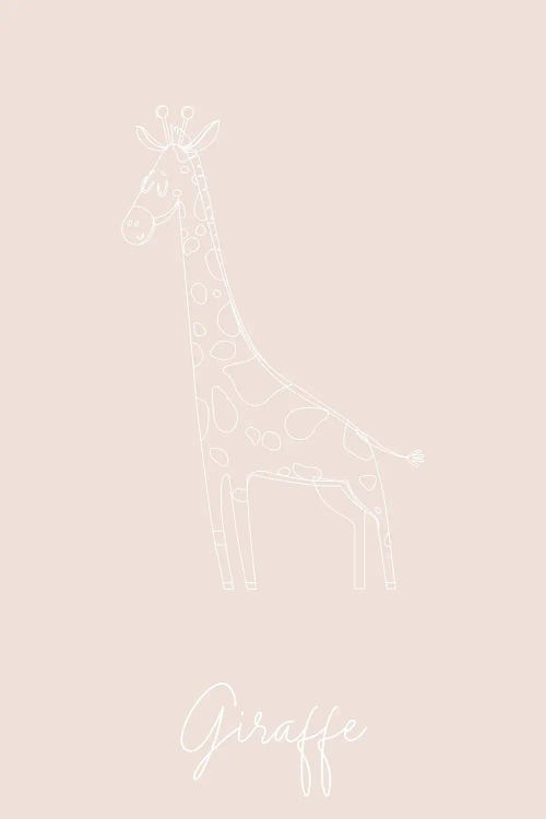 Nursery Giraffe Line Art