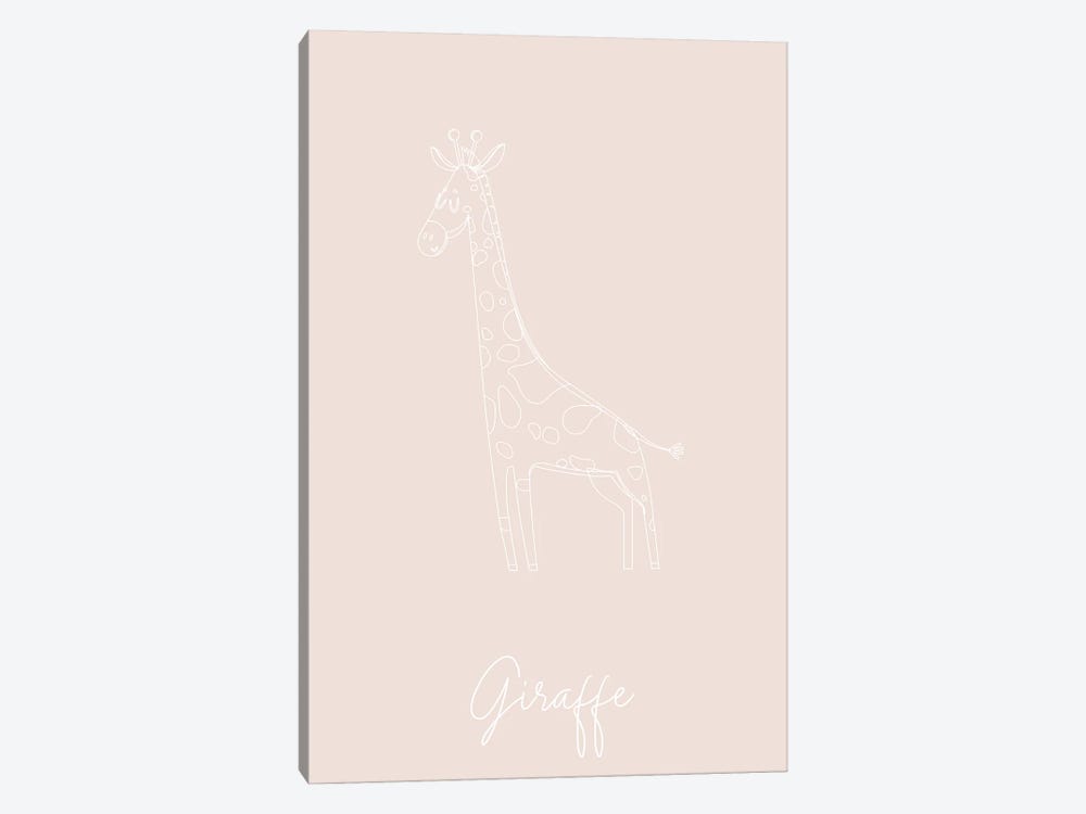Nursery Giraffe Line Art by Typologie Paper Co 1-piece Canvas Artwork