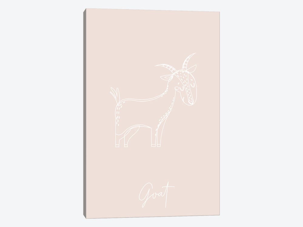 Nursery Goat Line Art by Typologie Paper Co 1-piece Canvas Print