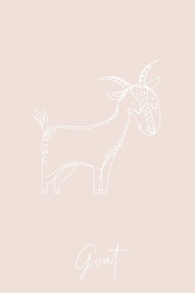 Goats: Nursery Goat Line Art by Typologie Paper Co