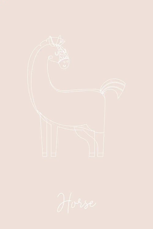 Nursery Horse Line Art