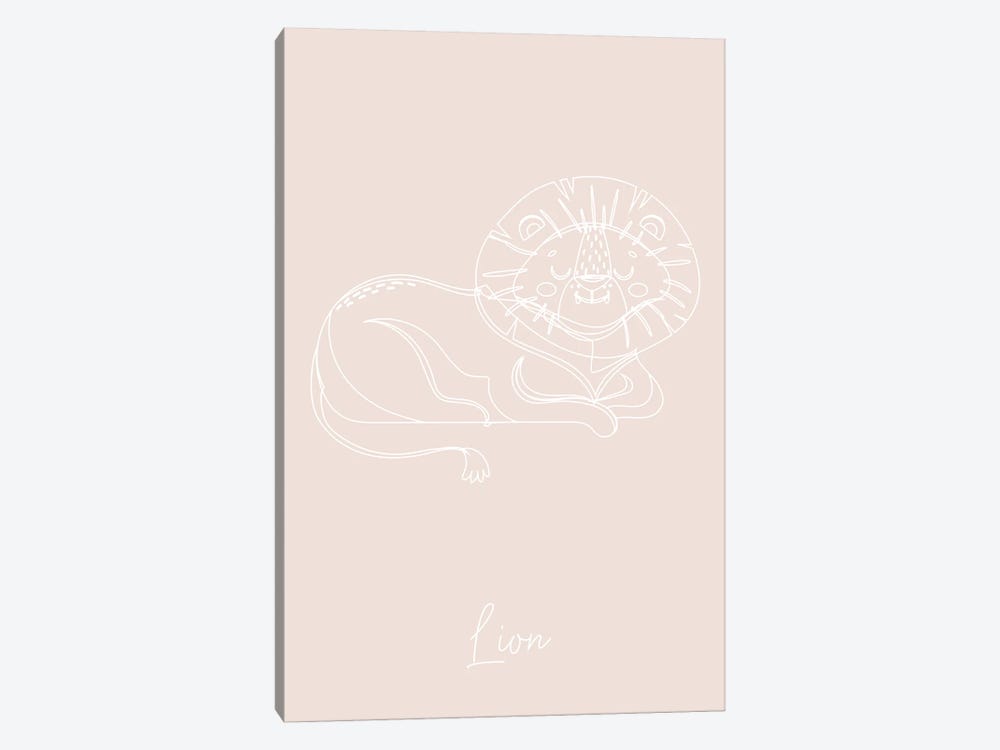 Nursery Lion Line Art by Typologie Paper Co 1-piece Art Print