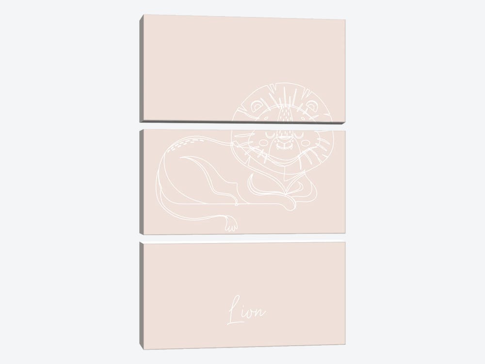 Nursery Lion Line Art by Typologie Paper Co 3-piece Art Print