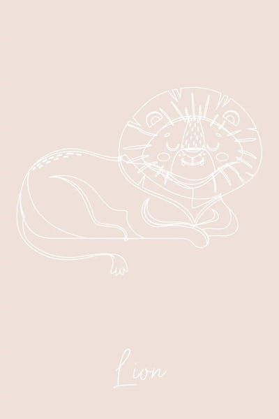 Nursery Lion Line Art