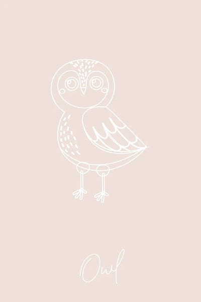 Nursery Owl Line Art