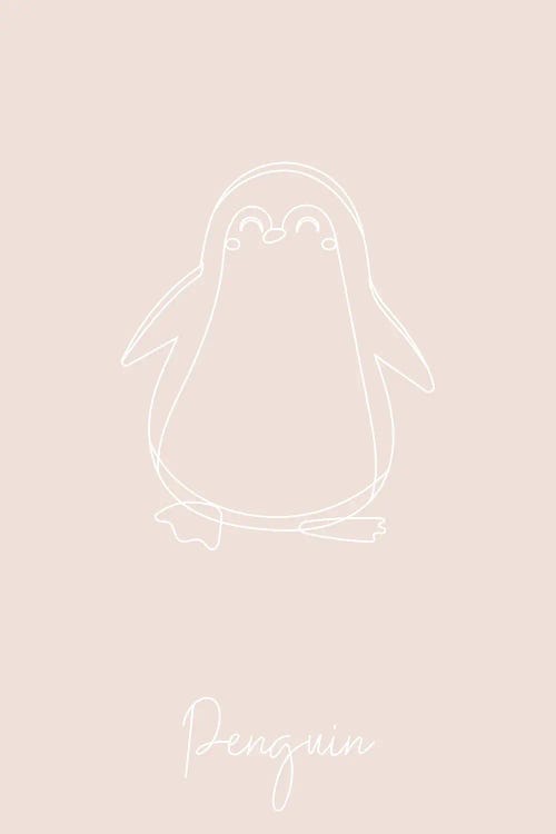 Nursery Penguin Line Art