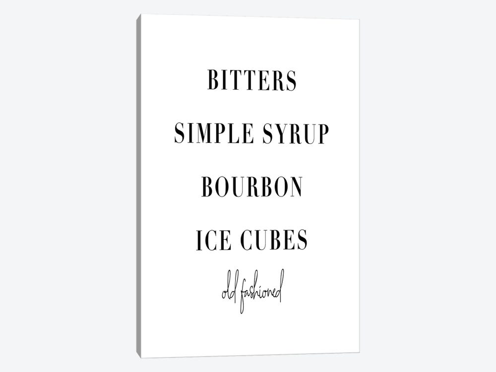 Old Fashioned Cocktail Recipe by Typologie Paper Co 1-piece Canvas Art
