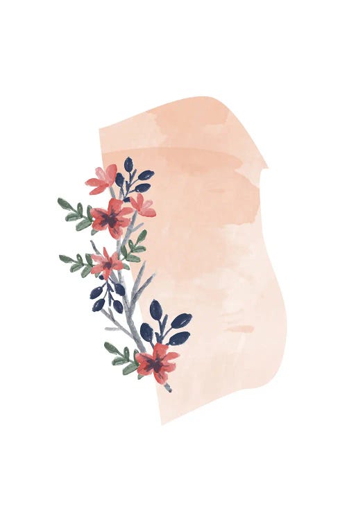 Rhode Island Floral Watercolor State