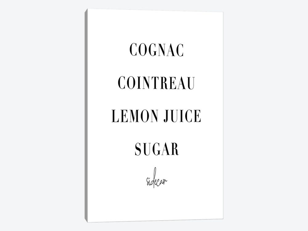 Sidecar Cocktail Recipe by Typologie Paper Co 1-piece Canvas Wall Art