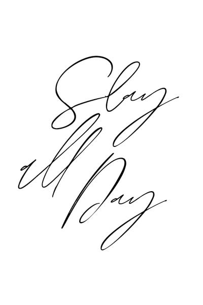 Slay All Day Script by Typologie Paper Co canvas print