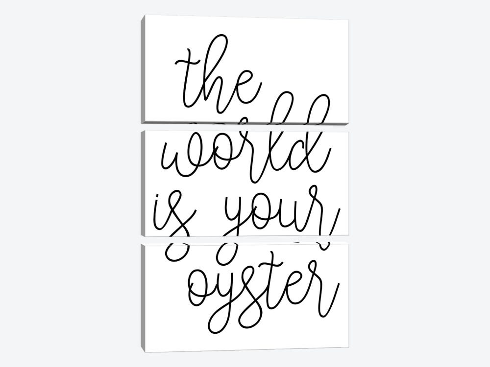 The World Is Your Oyster by Typologie Paper Co 3-piece Canvas Print