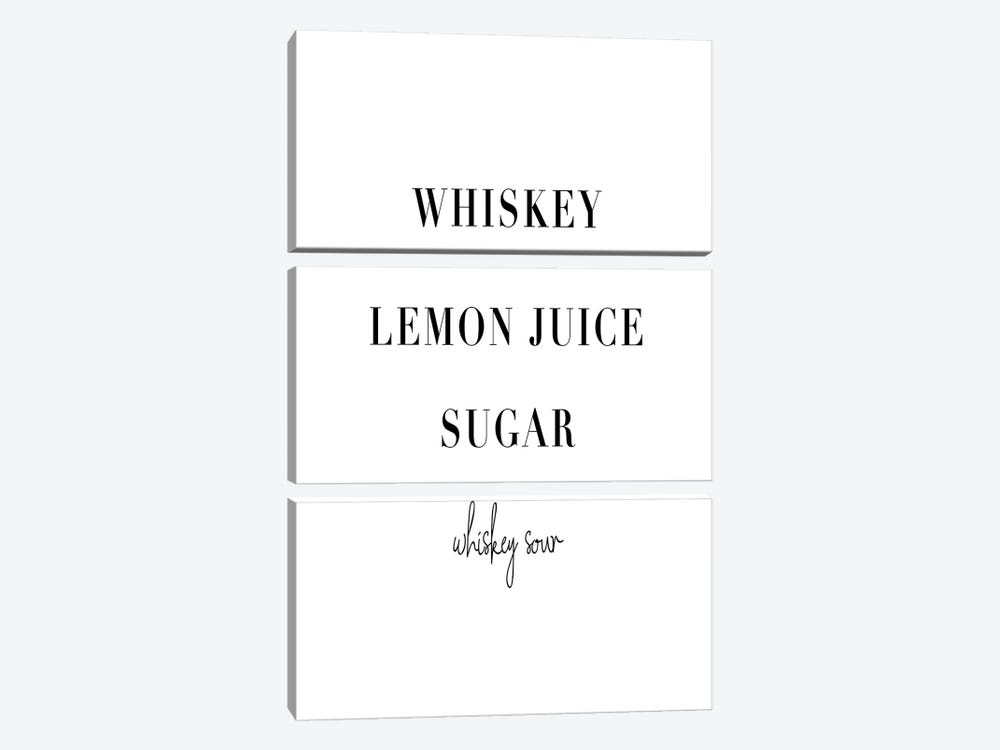 Whiskey Sour Cocktail Recipe by Typologie Paper Co 3-piece Canvas Art