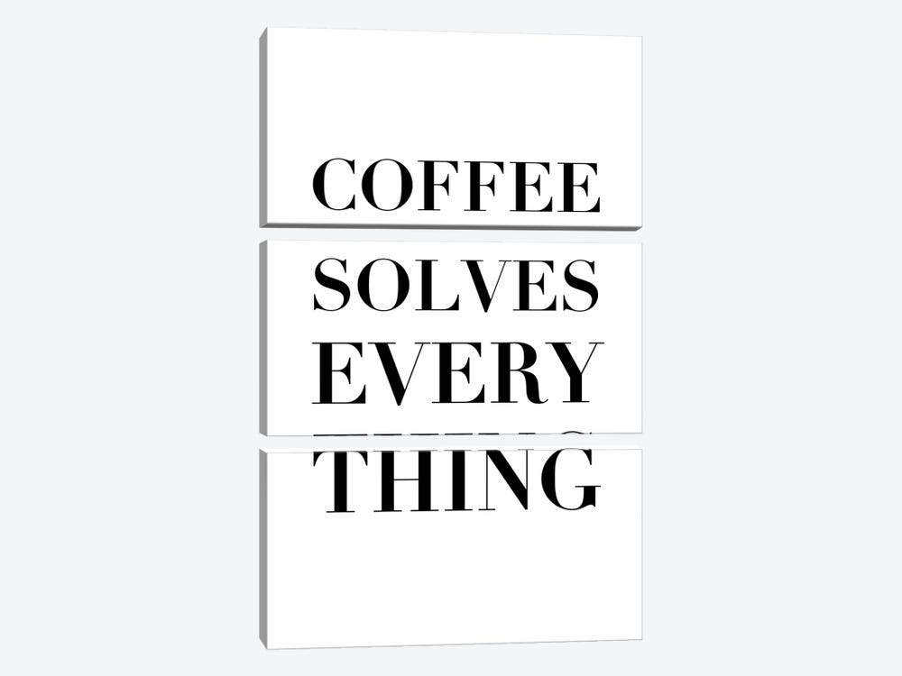 Coffee Solves Everything by Typologie Paper Co 3-piece Canvas Print