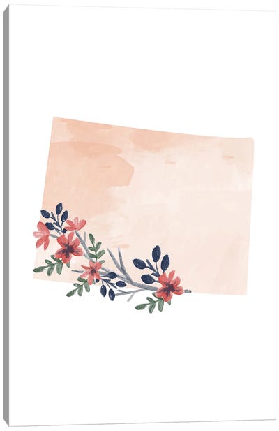 Colorado Floral Watercolor Canvas Art Print - Typologie Paper Co