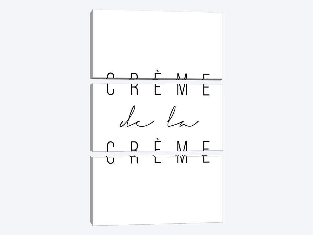 Creme De La Creme by Typologie Paper Co 3-piece Canvas Print