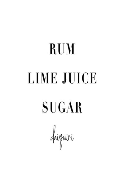 Daiquiri: Daiquiri Cocktail Recipe by Typologie Paper Co