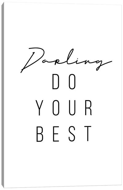 Darling Do Your Best Canvas Art Print - Typologie Paper Co