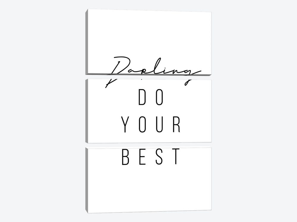 Darling Do Your Best by Typologie Paper Co 3-piece Canvas Art Print