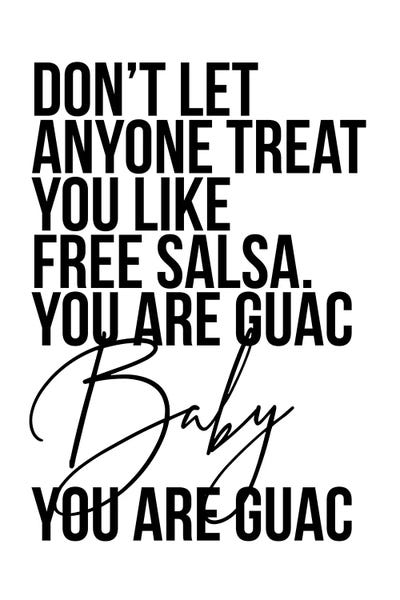 You Are Guac Baby by Typologie Paper Co art print