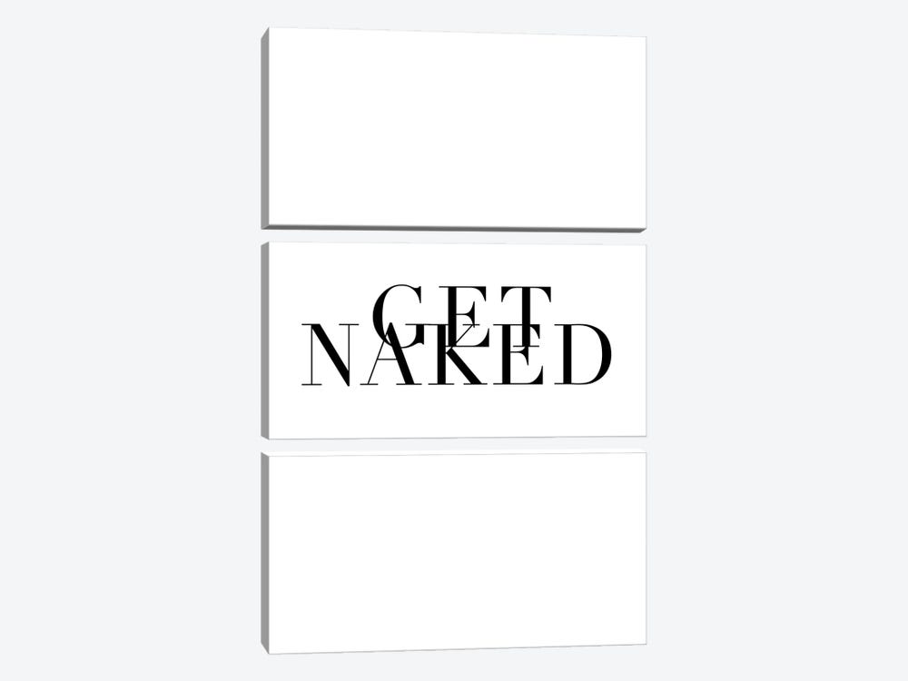 Get Naked Caps by Typologie Paper Co 3-piece Canvas Artwork