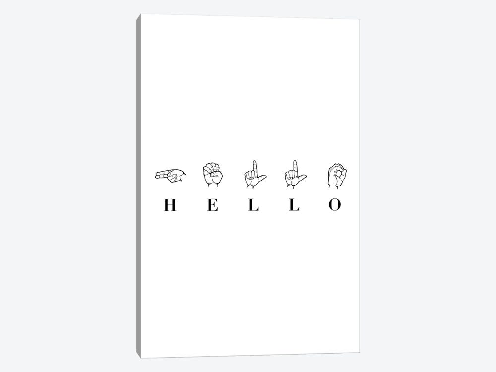 Hello Sign Language by Typologie Paper Co 1-piece Canvas Artwork