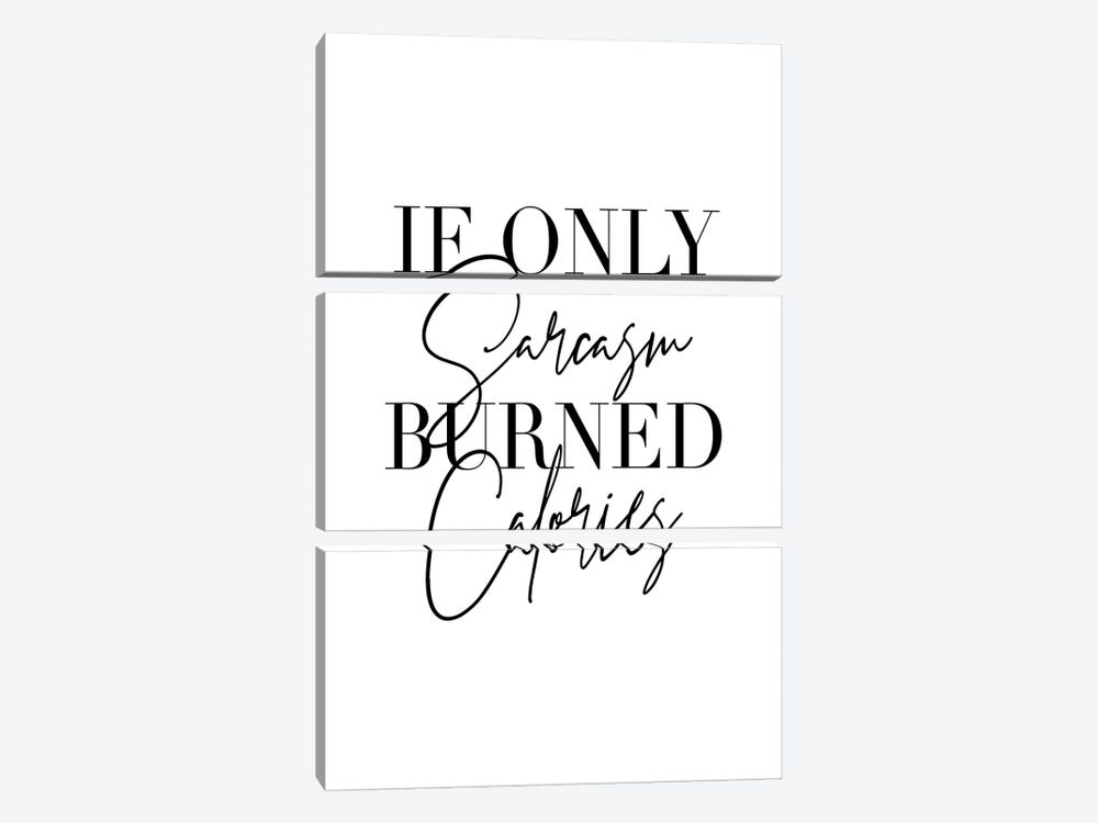 If Only Sarcasm Burned Calories by Typologie Paper Co 3-piece Canvas Art