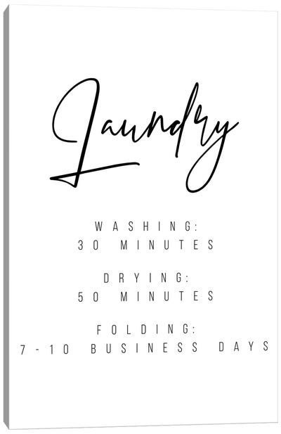 Laundry Washing Drying Folding Canvas Art Print - Typologie Paper Co