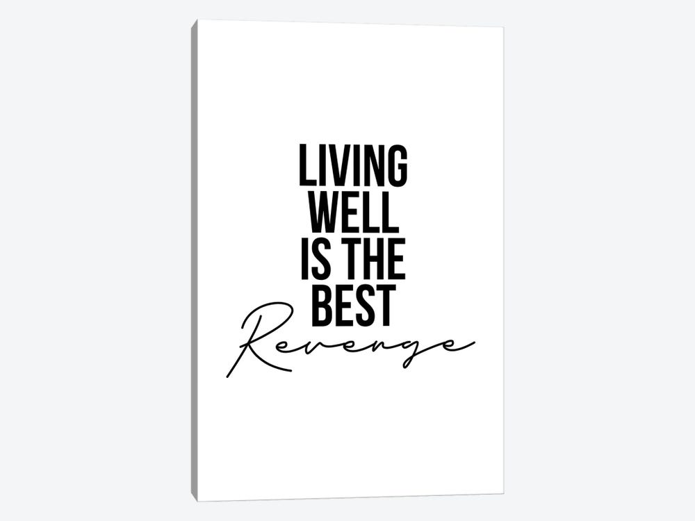 Living Well Is The Best Revenge by Typologie Paper Co 1-piece Canvas Print