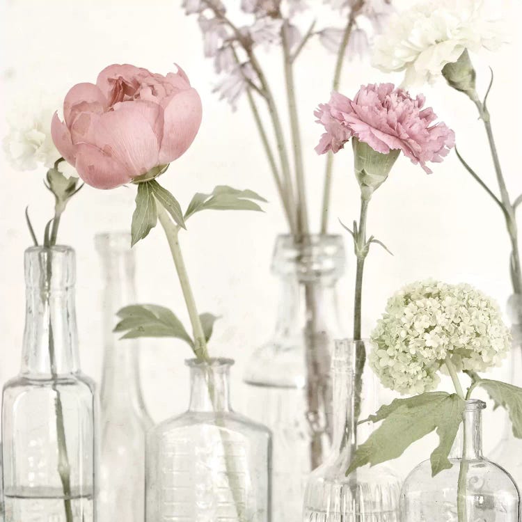 Flowers In Bottles Still Life