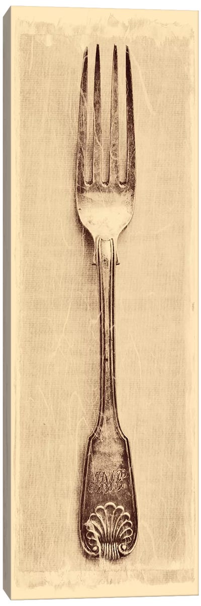 Antique Fork Canvas Art Print - French Country Décor