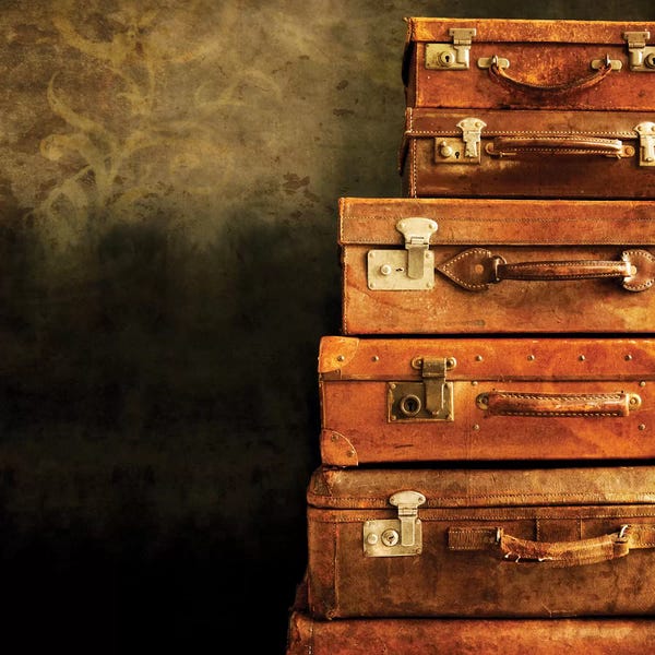 Tom Quartermaine: Antique Luggage Suitcases by Tom Quartermaine