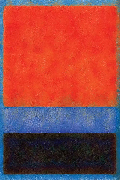 Rothko Style Red Black And Blue