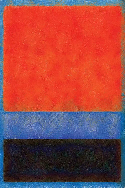 Rothko Style Red Black And Blue by Tom Quartermaine wall art