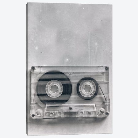 Retro Cassette Grunge Canvas Print #TQU326} by Tom Quartermaine Art Print