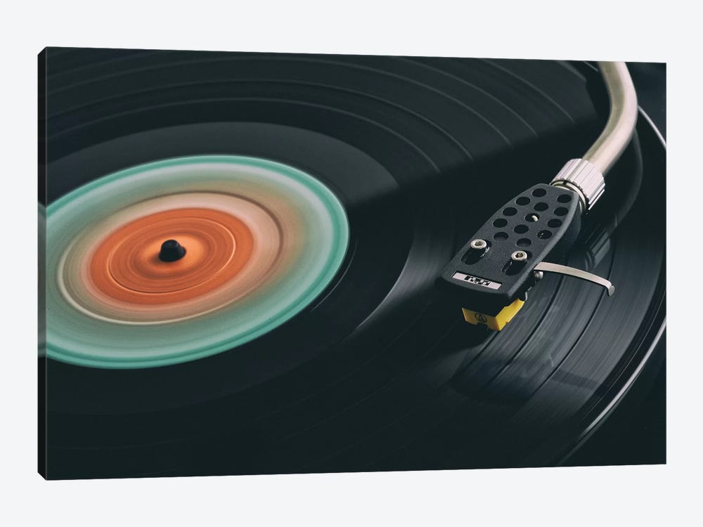 Spinning Record Retro by Tom Quartermaine 1-piece Canvas Print