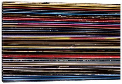 Vinyl Collection II Canvas Art Print - '70s Music