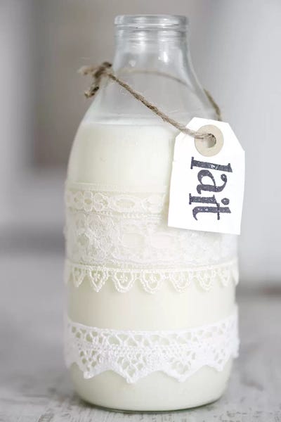 Tom Quartermaine: Bottle Of Milk With 'Lait' Sign by Tom Quartermaine