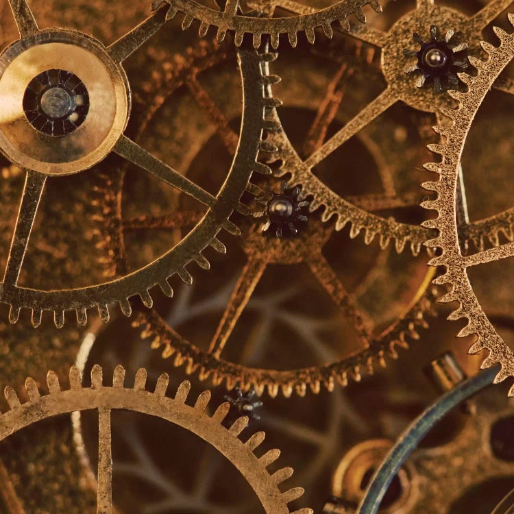 Copper Cogs Close-Up II by Tom Quartermaine wall art