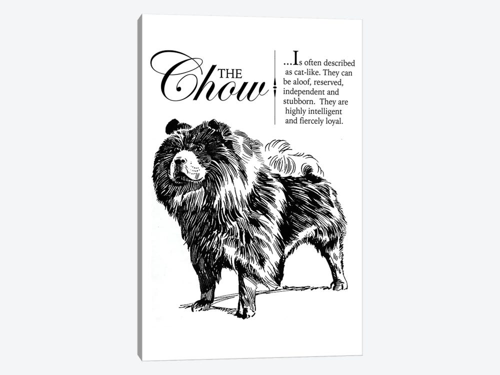 Vintage Chow Storybook Style by Traci Anderson 1-piece Art Print